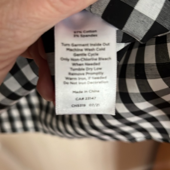 Talbots Black Gingham Blouse - Picture 5 of 5